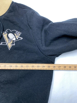 Vintage NHL Pittsburgh Penguins Hooded Jacket – Black/Yellow – Men’s XL