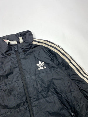 Adidas Originals Black 3-Stripes Windbreaker Jacket