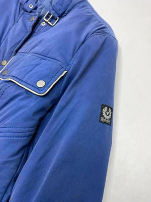 Belstaff Blue Quilted Utility Jacket Snap Button – Size 42