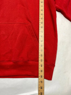 Adidas Red Fleece-Lined Hoodie with Bold Logo
