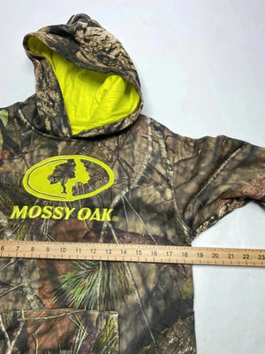 Mossy Oak Camo Hoodie Neon Lined Outdoor Hunting Streetwear