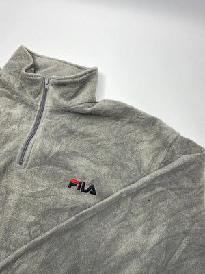 FILA Men's Grey Half-Zip Sweatshirt