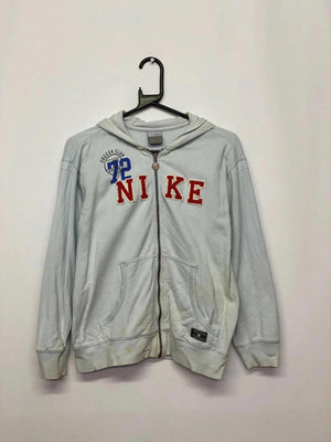 Vintage Nike Full-Zip Hoodie – Youth L (141–152 cm), Light Blue