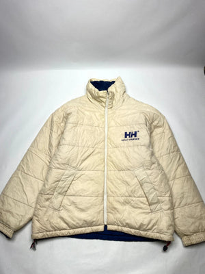 Helly Hansen Beige Puffer Jacket – Men’s L – Down Filled 80/20 – Vintage