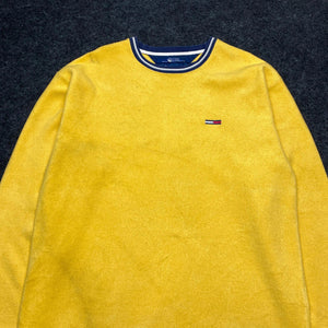 Yellow Tommy Hilfiger Fleece Sweatshirt Men's Large