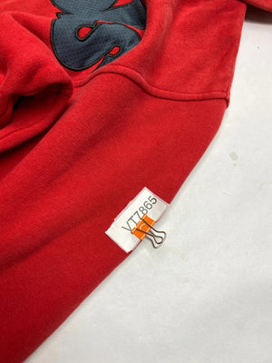 Adidas Red Fleece-Lined Hoodie with Bold Logo