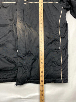 Nike Men's Black Puffer Jacket with White Piping