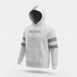 Nike Just Do It Pullover Hoodie White Grey – Size L