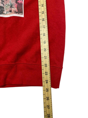 Red Print Sweatshirt Men's Small