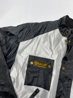 Belstaff Two-Tone Black & Silver Quilted Biker Jacket