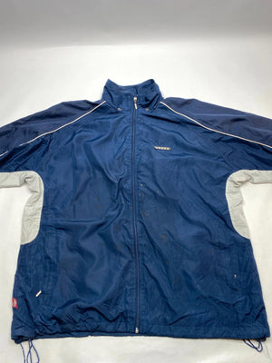 Umbro Vintage Navy & Grey Full-Zip Windbreaker Jacket