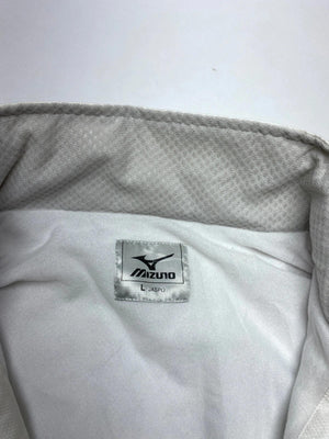Mizuno Vintage White, Grey & Red Full-Zip Windbreaker Jacket