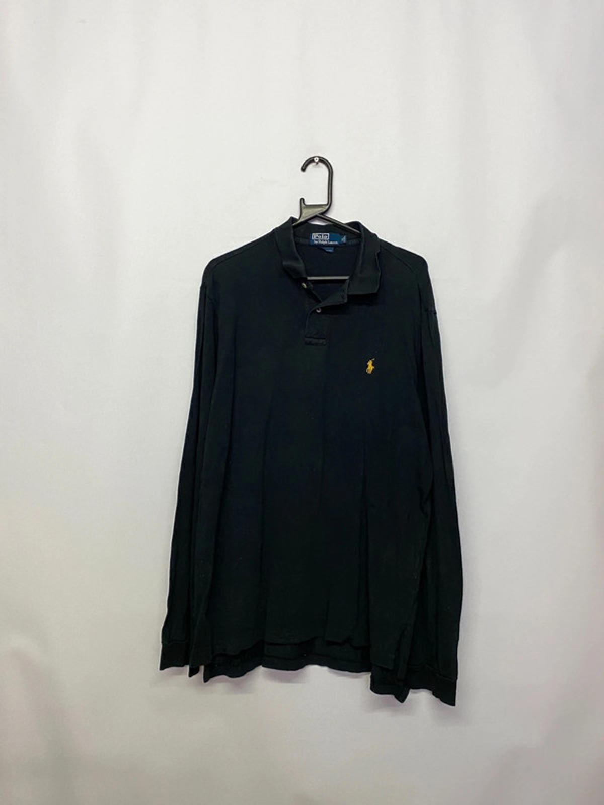 Polo Ralph Lauren Long Sleeve Black Custom Fit Polo Shirt