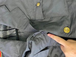 Vintage Soviet Military Jacket – Grey with Shoulder Epaulettes