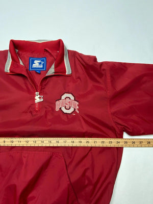 Vintage Starter Ohio State Buckeyes Pullover Jacket NCAA Men’s M