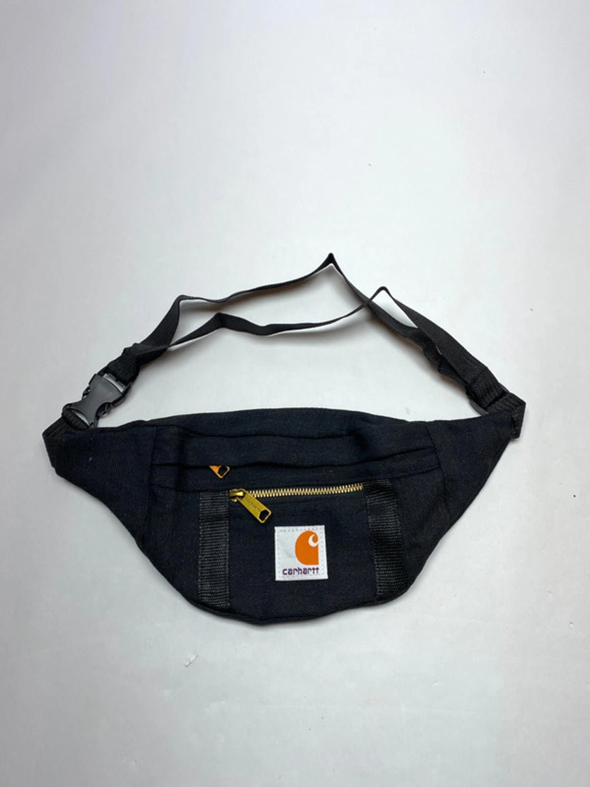 Carhartt Black Waist Bag with Gold Zipper