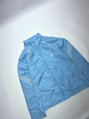Adidas Light Blue 3-Stripes Windbreaker Jacket