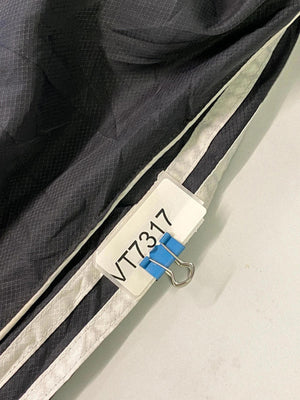 Vintage Adidas Grey & Black Full-Zip Track Jacket – Retro 3-Stripes