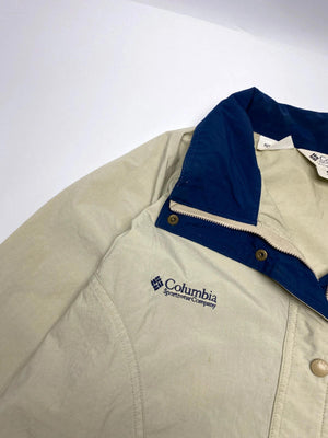 Columbia Vintage Beige & Navy Lightweight Jacket – Women’s XL