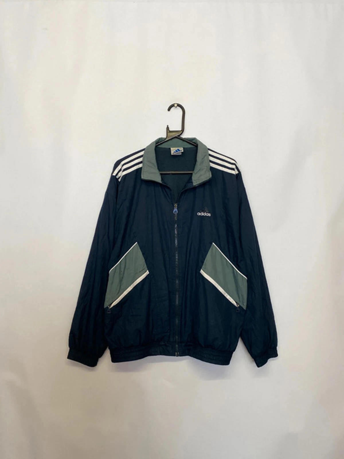 Adidas Vintage Navy & Green Track Jacket – Men’s