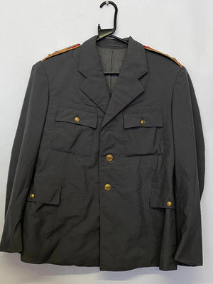 Vintage Soviet Military Jacket – Grey with Shoulder Epaulettes