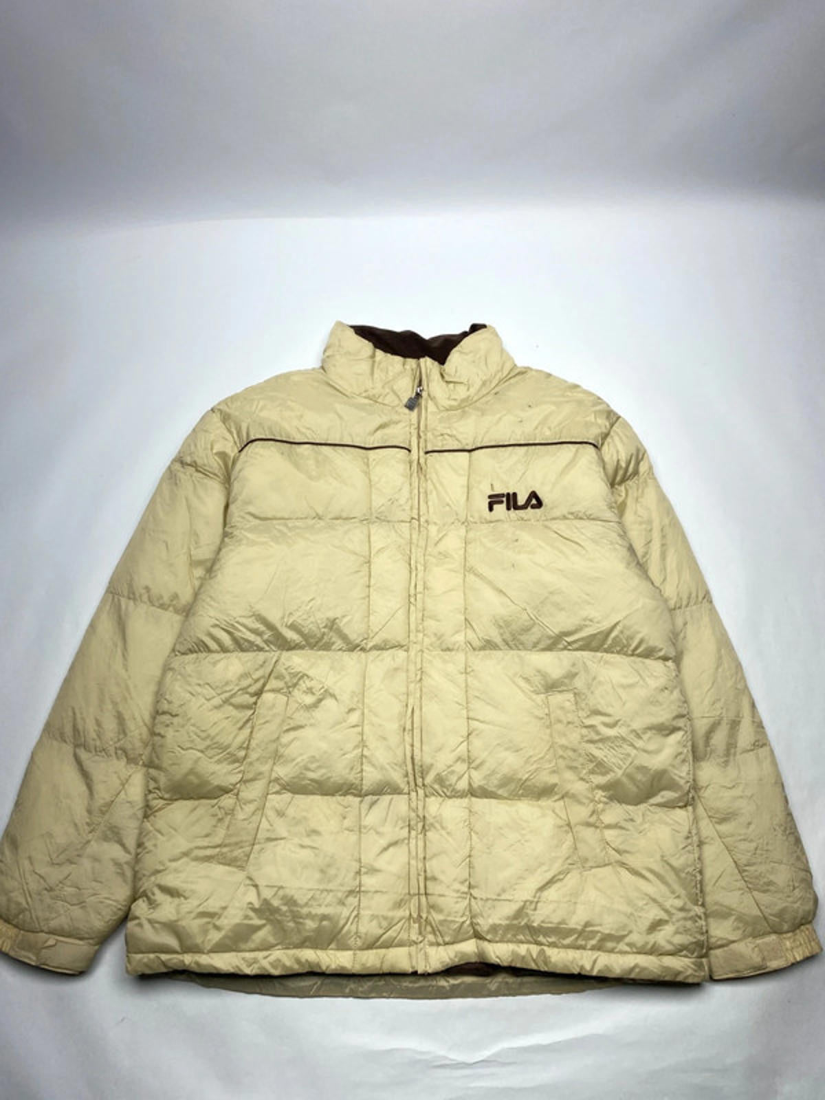 Vintage FILA Puffer Jacket – Beige / Brown