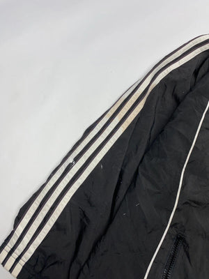 Adidas Vintage Black & White 3-Stripes Windbreaker Jacket (Men’s L)