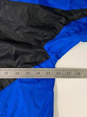 Adidas Black & Blue 3-Stripes Full-Zip Windbreaker Jacket