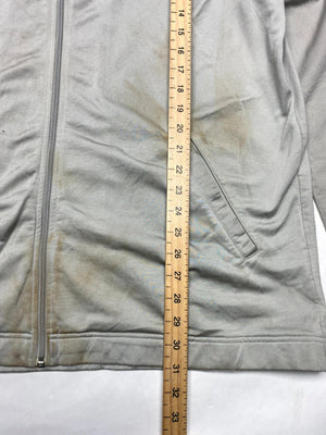 Adidas Grey 3-Stripes Track Jacket – L – Vintage Style