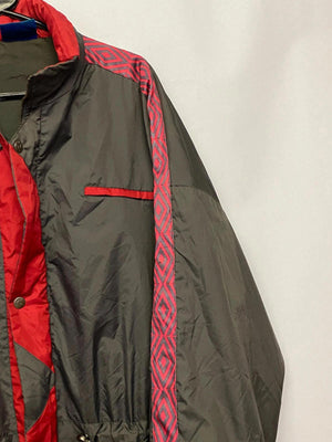 Vintage Umbro Red & Grey Oversized Football Jacket
