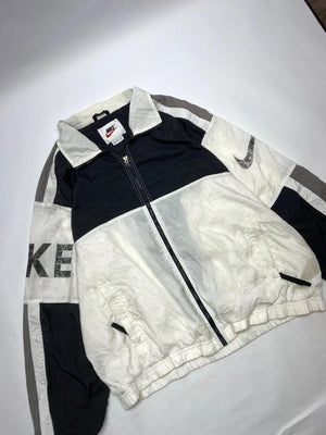 Nike Vintage Black & White Full-Zip Track Jacket (Men’s XL)