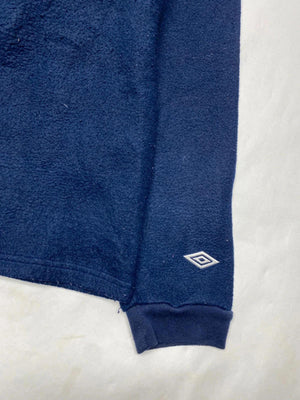 Umbro Men's Navy Blue Fleece Jacket with Half-Zip