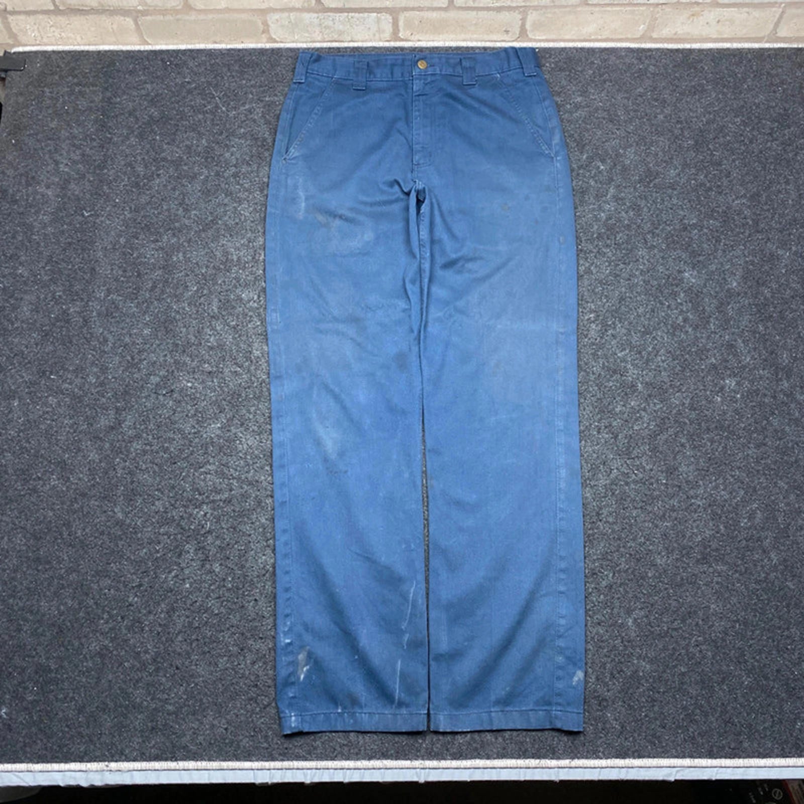 Blue Carhartt Relaxed Fit Trousers Men's W33
