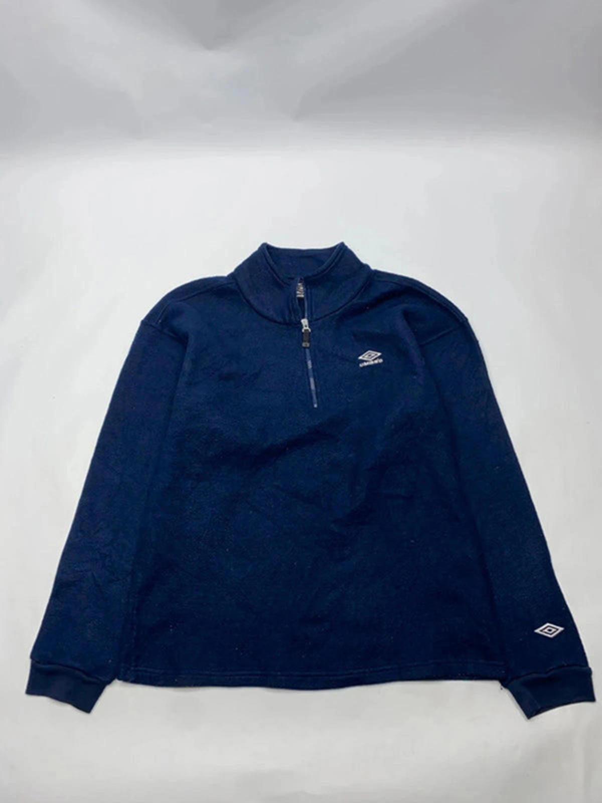 Umbro Men's Navy Blue Fleece Jacket with Half-Zip