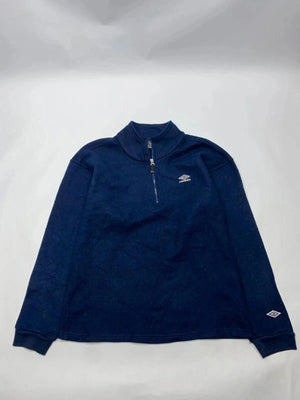 Umbro Men's Navy Blue Fleece Jacket with Half-Zip