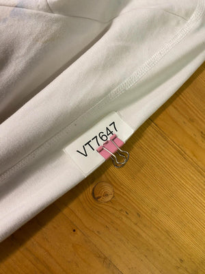 Nike White Full-Zip Track Jacket with Blue Zip