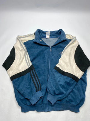 Adidas Vintage Blue and White Track Jacket
