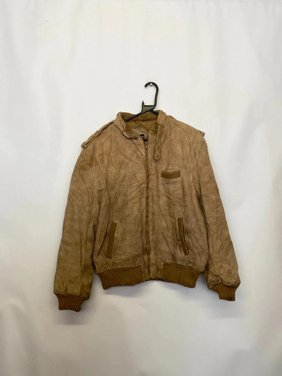 Vintage Alvin Josef Tan Suede Bomber Jacket XL