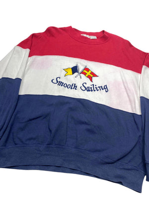 Red White Navy Sweatshirt Men's XL