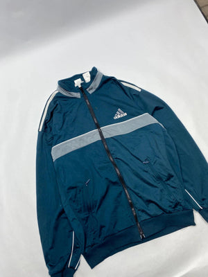 Adidas Vintage Navy Blue & Grey Track Jacket (Men’s L)
