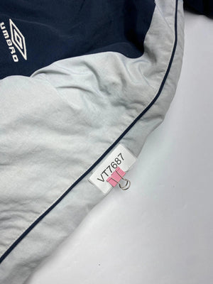 Umbro Navy & Grey Retro Sports Jacket with Hood