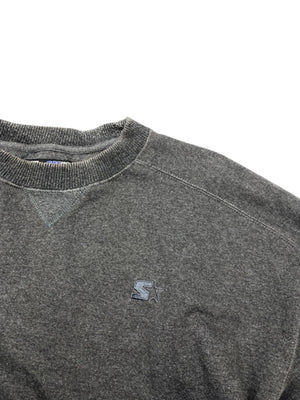 Vintage Grey Starter Chest Logo Sweatshirt Men's Medium