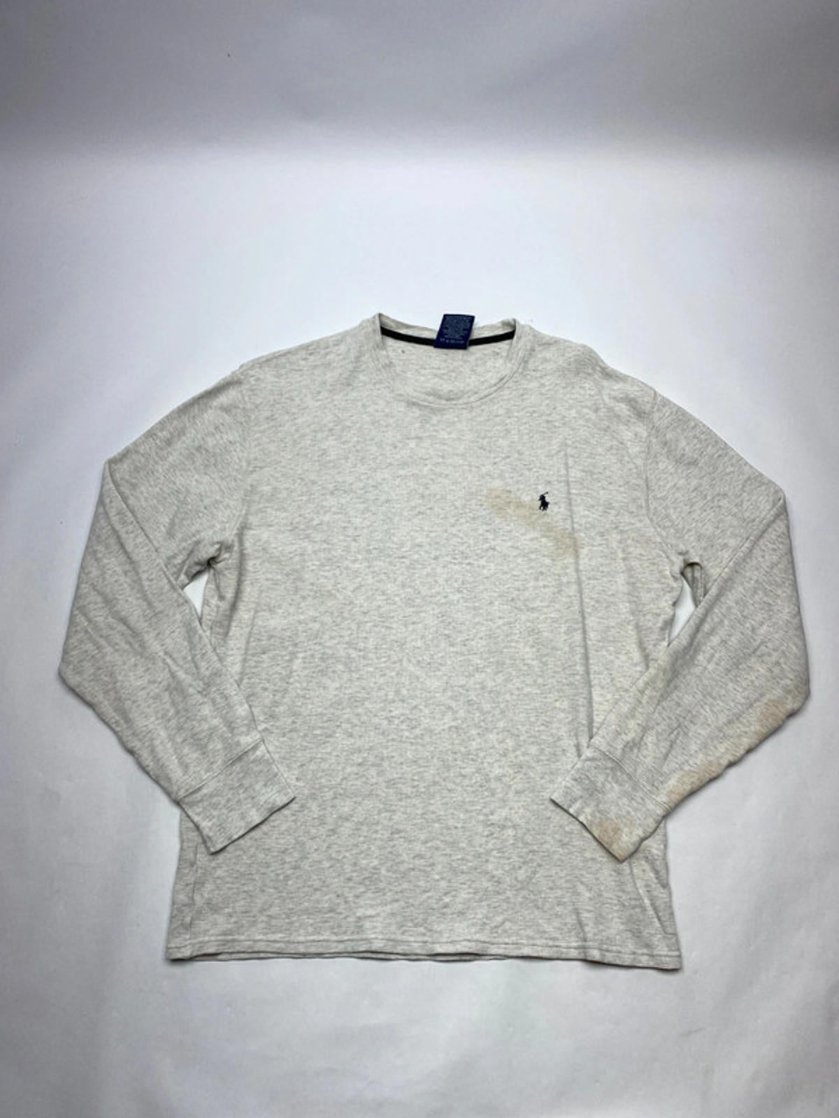 Polo Ralph Lauren Grey Long-Sleeve Top (Men’s L, 100% Cotton)
