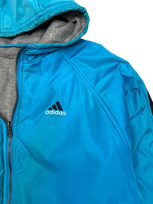 Vintage 90s Blue-Grey Adidas Reverse Jacket Men's XL