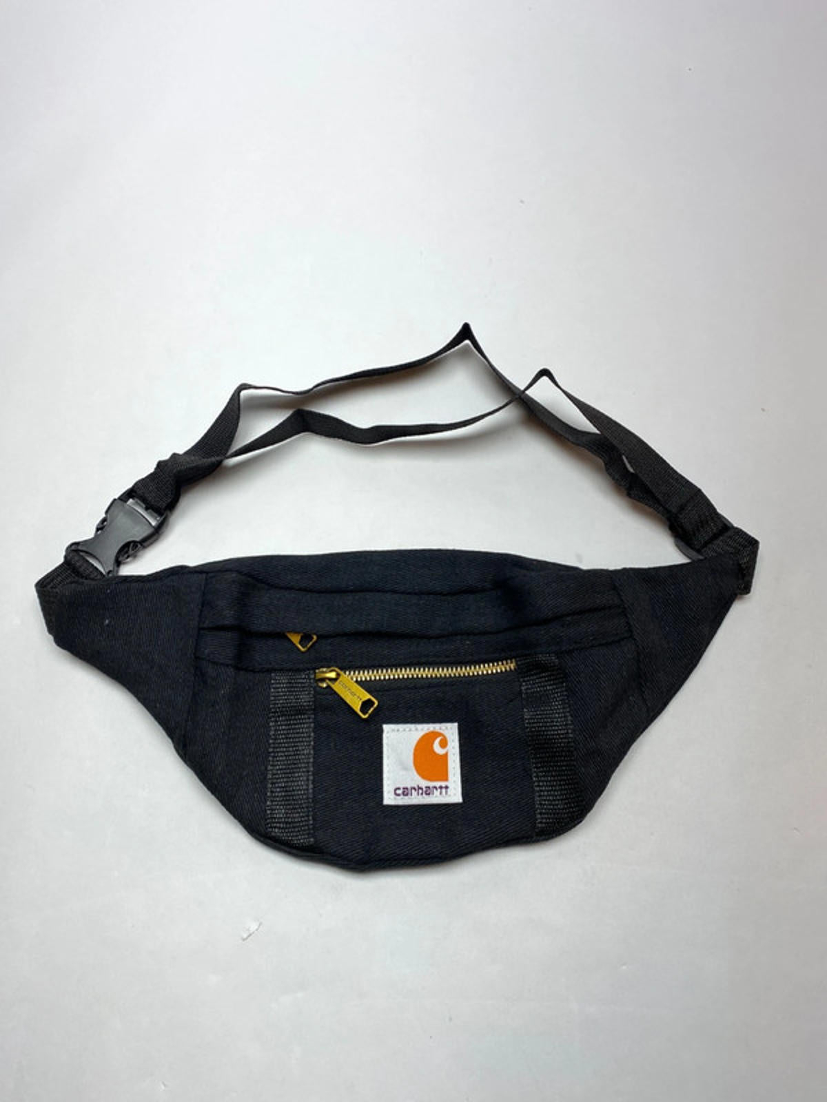 Carhartt Black Waist Bag with Gold Zipper