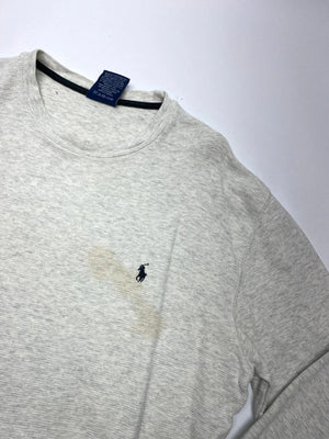 Polo Ralph Lauren Grey Long-Sleeve Top (Men’s L, 100% Cotton)