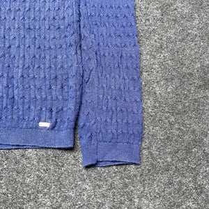 Vintage Navy Tommy Hilfiger Crew Neck Jumper Men's Medium