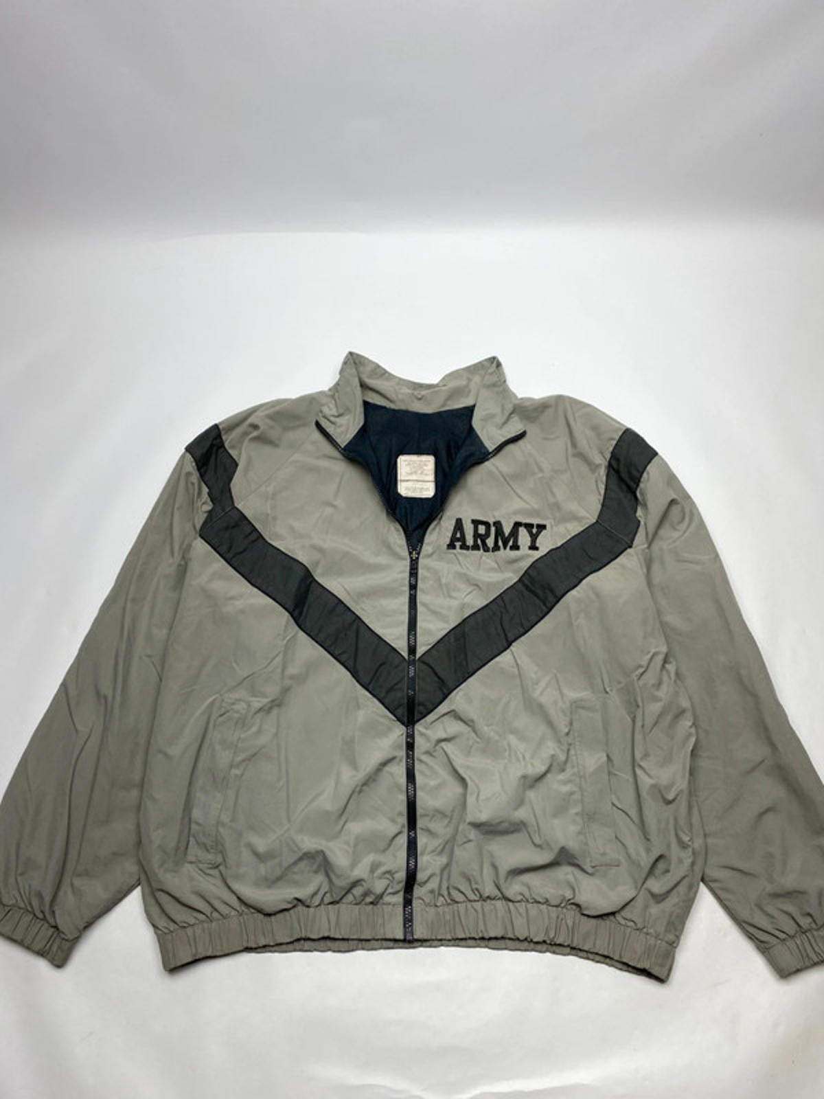 Vintage U.S. Army PT Windbreaker Jacket – Grey/Black Chevron