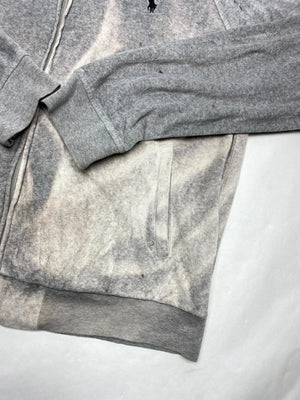 Polo Ralph Lauren Men's Grey Fleece Jacket with Full Zip