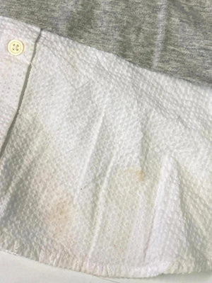 Tommy Hilfiger Grey & White Layered Long Sleeve Top